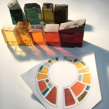 Load image into Gallery viewer, Vitrail à la dalle de verre - PALABRE AMBRÉ