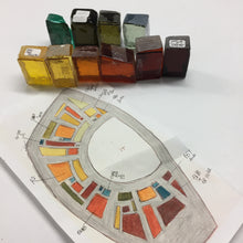 Load image into Gallery viewer, Vitrail en dalle de verre - ÉCLOSION AMBRÉE