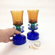 Load image into Gallery viewer, Empilade petite AMBRE - BLEU- COBALT