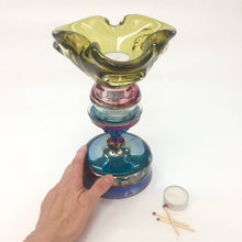 Load image into Gallery viewer, Empilade moyenne OLIVE - ROSE - BLEU ACIER