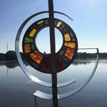 Load image into Gallery viewer, Vitrail à la dalle de verre - PALABRE AMBRÉ