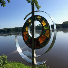 Load image into Gallery viewer, Vitrail à la dalle de verre - PALABRE AMBRÉ