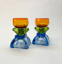 Load image into Gallery viewer, Empilades petites BLEU - LIME - ORANGÉ