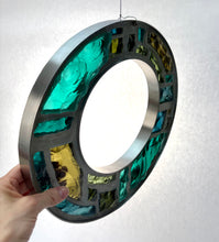 Load image into Gallery viewer, Vitrail à la dalle de verre - ANNEAU TURQUOISE