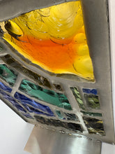 Charger l'image dans la galerie, Vitrail à la dalle de verre - SYNTHÈSE BLEUE