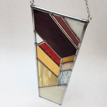 Charger l'image dans la galerie, Vitrail chevron rectangulaire POURPRE