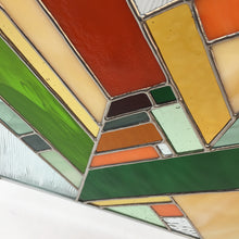 Load image into Gallery viewer, FOREST GREEN large herringbone stained glass