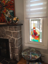 Load image into Gallery viewer, Stianed glass CIRCULAR ABSTRACT 1