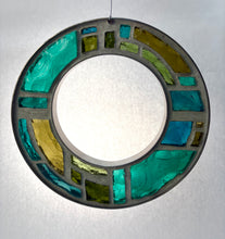 Charger l&#39;image dans la galerie, Vitrail à la dalle de verre - ANNEAU TURQUOISE

